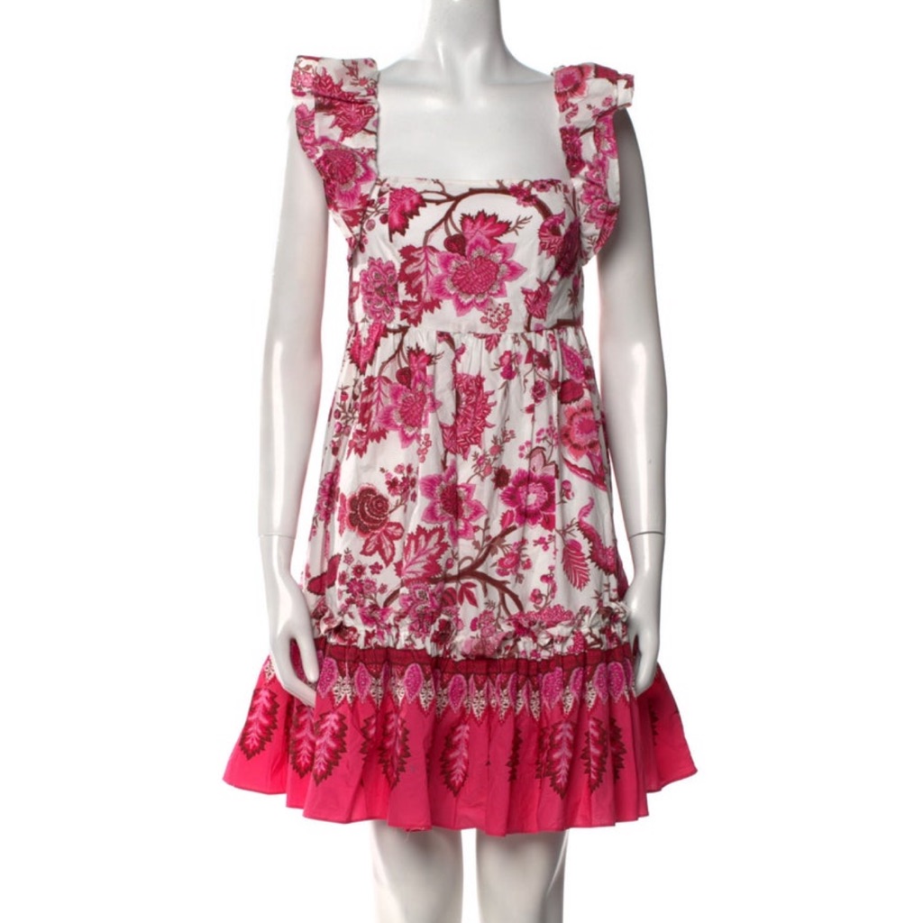 Cara Cara Pink And White Floral Mini Dress